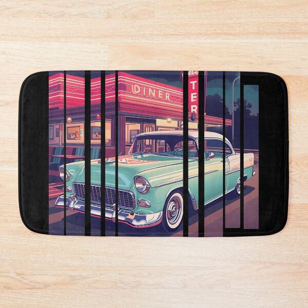 Item preview, Chevy Bel Air 1955, 50s pastel palette, chrome shine, mid-century diner vibe 1 designed and sold by Neon G.