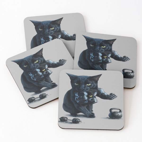 Item preview, Iron Cat Black Cat Gym Graphic designed and sold by POD DYNASTY.