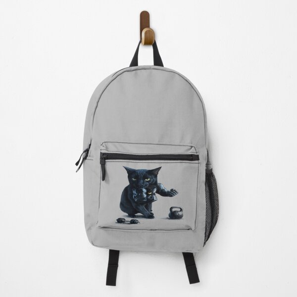 Item preview, Iron Cat Black Cat Gym Graphic designed and sold by POD DYNASTY | Original Print On Demand T-Shirt Graphics.