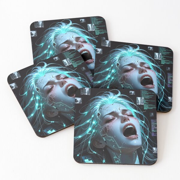 Item preview, Overwritten: Neon‑Wired Digital Collapse designed and sold by Insomnia Art Designs.