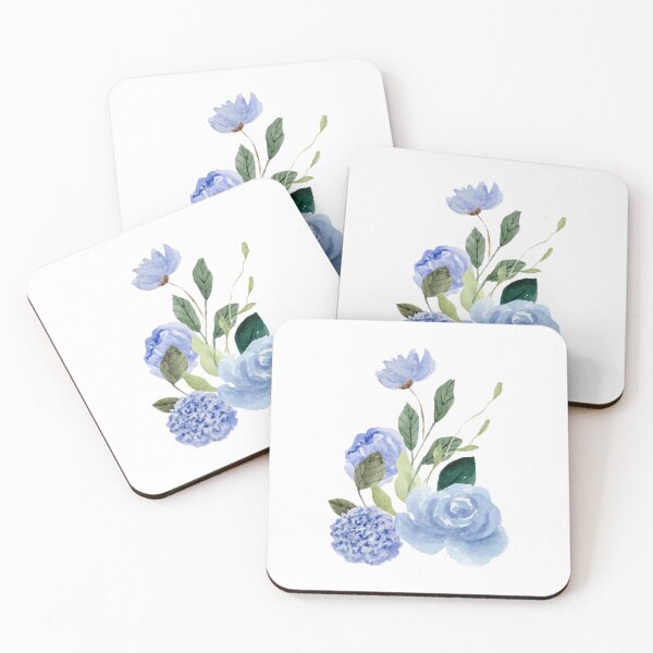 Item preview, Watercolor Blue Floral Bouquet designed and sold by Artsy Corner.