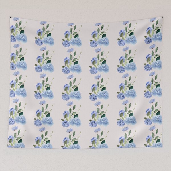 Item preview, Watercolor Blue Floral Bouquet designed and sold by Artsy Corner.