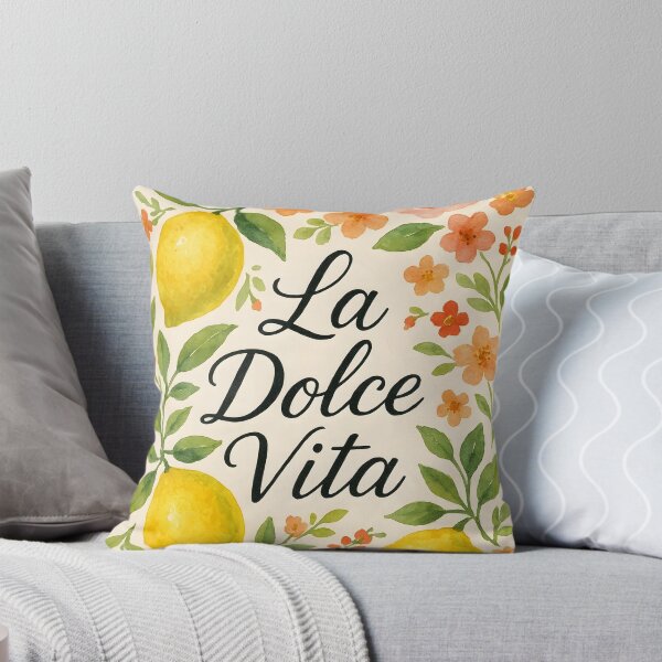 Artikelvorschau, La Dolce Vita – Italienisches Sommerdesign mit Aquarell-Zitronen und Blumen entworfen und verkauft von EmeraldeaArt.