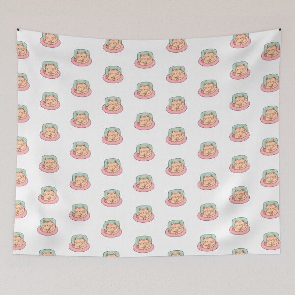 Item preview, Cute Sleeping Cat Sticker PNG | Kawaii Sleepy Kitty Design designed and sold by AnimalBloomLab.