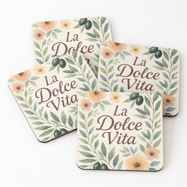 Item preview, La Dolce Vita – Watercolor Black Olives and Florals Italian Design designed and sold by EmeraldeaArt.
