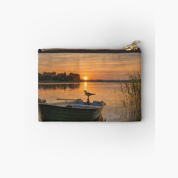 Item preview, Original Work. Stay by the lake on the boat. Sunset. designed and sold by byaga.