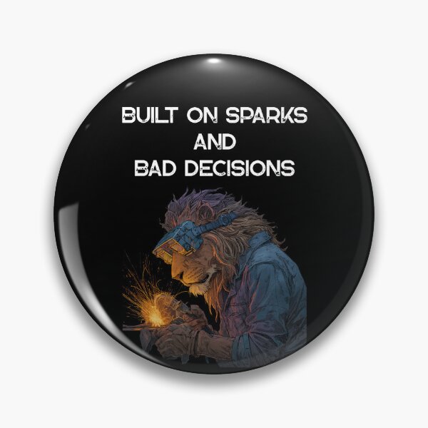 Item preview, Funny Welding Gifts - Built On Sparks And Bad Decisions - Welder Humor Gift designed and sold by ZubekStudio.