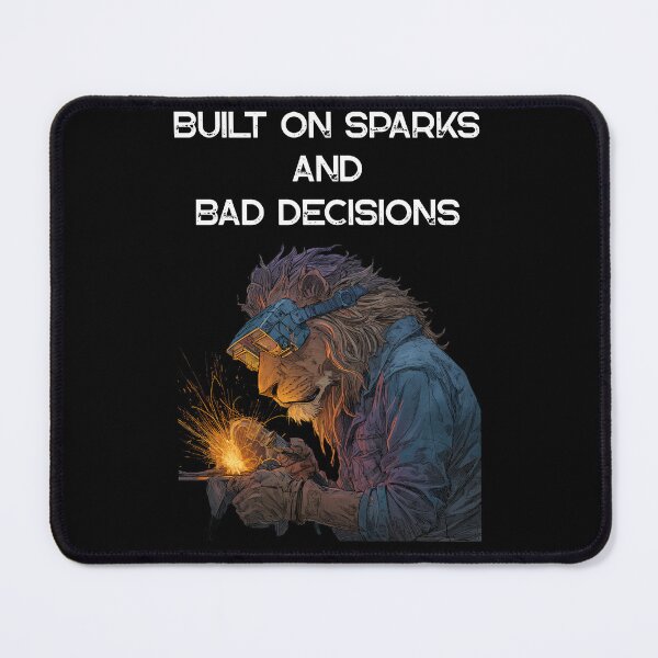 Item preview, Funny Welding Gifts - Built On Sparks And Bad Decisions - Welder Humor Gift designed and sold by ZubekStudio.