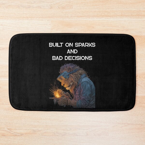 Item preview, Funny Welding Gifts - Built On Sparks And Bad Decisions - Welder Humor Gift designed and sold by Jacob Zubek.