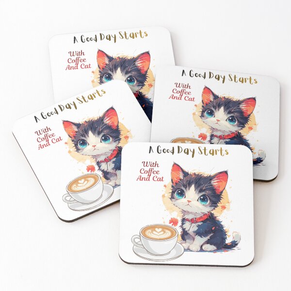 Item preview, A Good Day Starts With Coffee And Cat. designed and sold by Dinasshop.