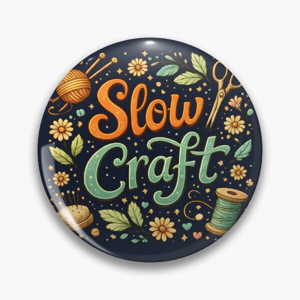 Item preview, Slow Craft – Cozy Sewing & Knitting Illustration designed and sold by blankTeeShirt.