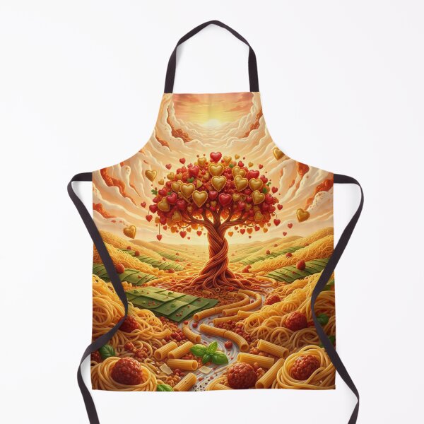 Item preview, Ravioli heart tree in a surreal pasta landscape designed and sold by Herzbaumatelier.