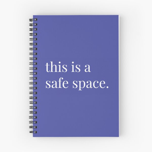 Item preview, this is a safe space (small blurple background with white text)  designed and sold by mnastudios.
