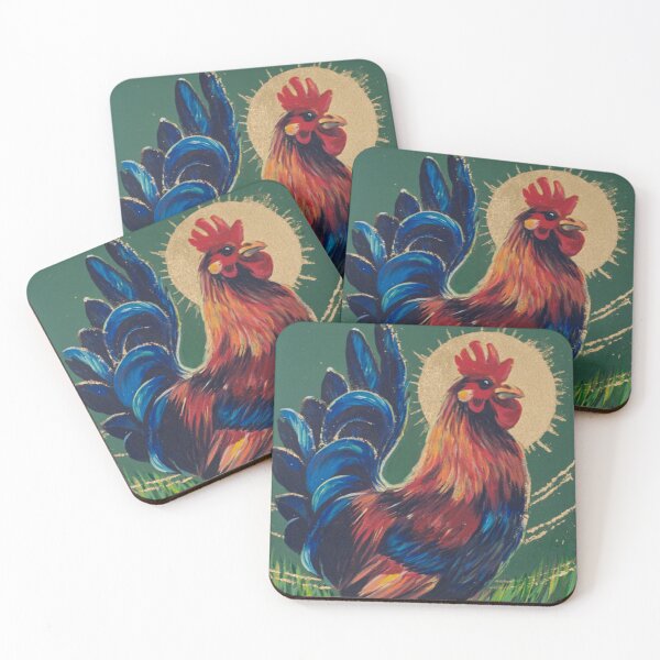 Item preview, Radiant Rooster in Golden Sunrise designed and sold by Agnieszka Gajewska art.