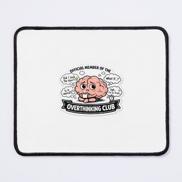 Item preview, Official Member of the Overthinking Club Funny Sticker designed and sold by Lovely5616.