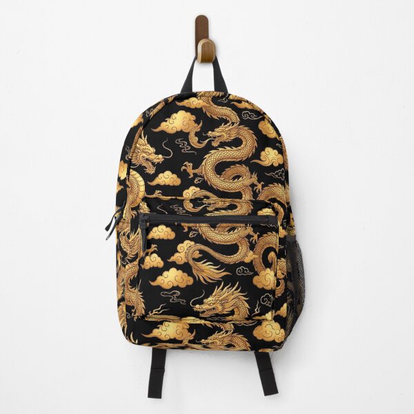 Item preview, Golden Imperial Dragon - Oriental Clouds Pattern designed and sold by edstorebeaches.