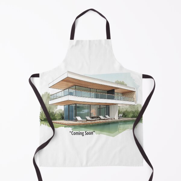 Item preview, Modern Luxury Villa Sketch - Coming Soon designed and sold by Modern Nest Art.