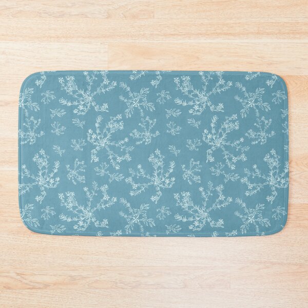 Item preview, White Wildflower Pattern | Dusty Blue Background designed and sold by besiana-tz.