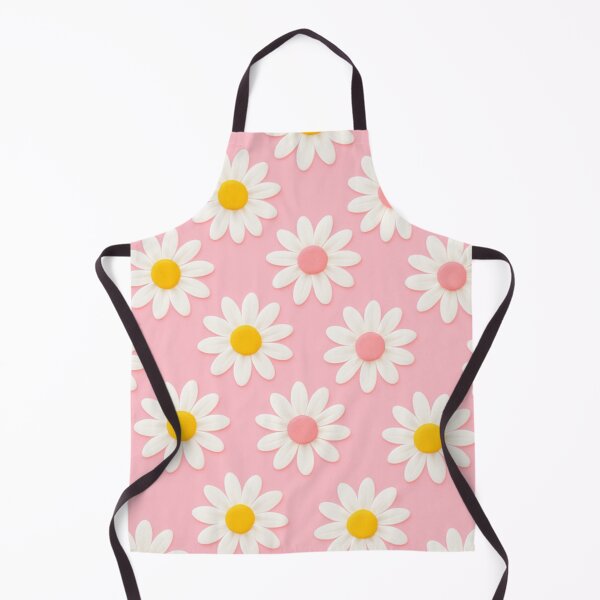Item preview, Cute White Daisy Pattern on Pink Girly Pop Background Floral Design designed and sold by daila70.