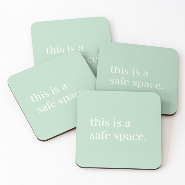 Item preview, this is a safe space; mint background with white text  designed and sold by mnastudios.