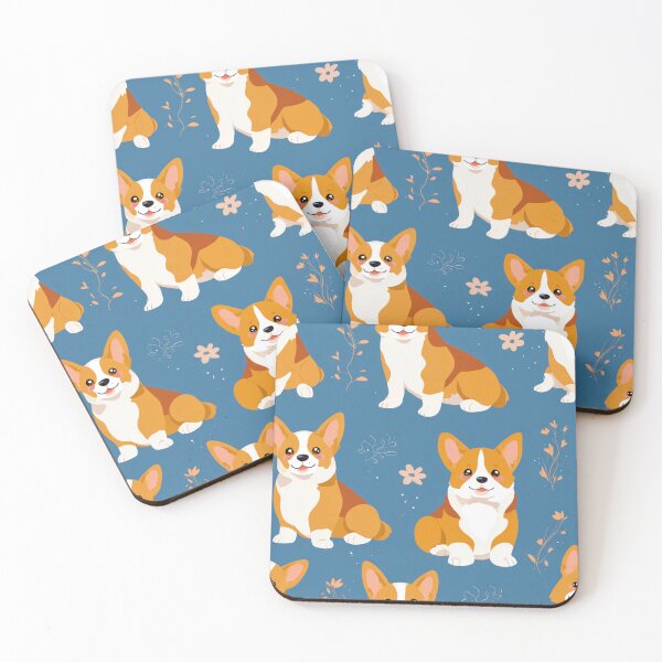 Item preview, Cute Corgi Dog Seamless Pattern Adorable Puppy designed and sold by NicolasGlowArt.