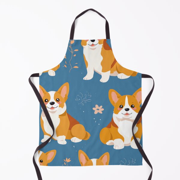 Item preview, Cute Corgi Dog Seamless Pattern Adorable Puppy designed and sold by NicolasGlowArt.