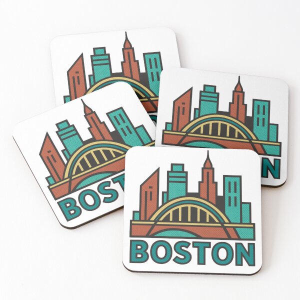 Item preview, Boston Skyline - Geometric Cityscape Art designed and sold by RDproject.