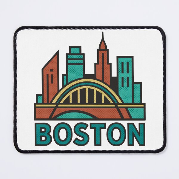 Item preview, Boston Skyline - Geometric Cityscape Art designed and sold by RDproject.
