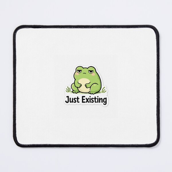 Item preview, Just Existing Frog Sticker Cute Funny Minimal Aesthetic designed and sold by Lovely5616.