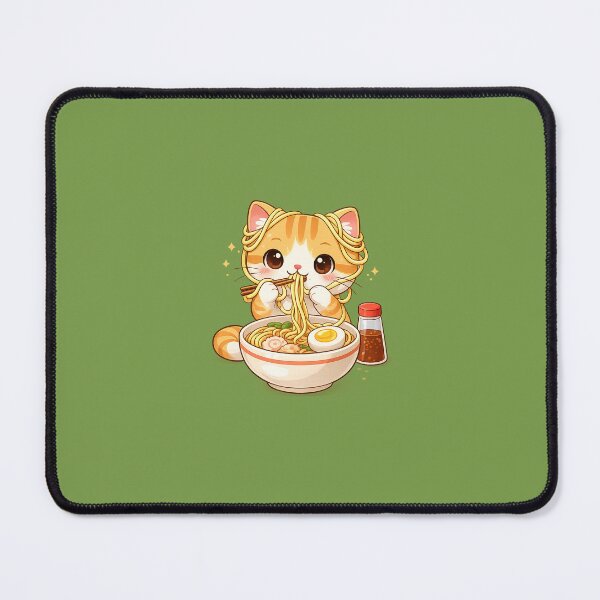 Item preview, Cute cat enjoying a ramen bowl designed and sold by RainToday.