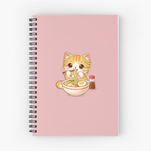 Item preview, Cute cat enjoying a ramen bowl designed and sold by RainToday.