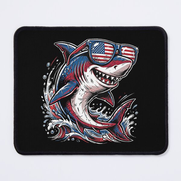 Item preview, Patriotic Shark designed and sold by Steele-Art.