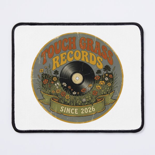 Item preview, Touch Grass Records Vintage Music Label designed and sold by FlamaC.