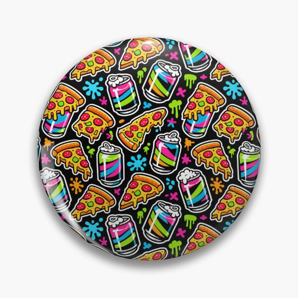 Item preview, Neon pizza and beer pattern designed and sold by Imprearte.