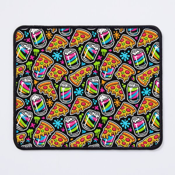 Item preview, Neon pizza and beer pattern designed and sold by Imprearte.
