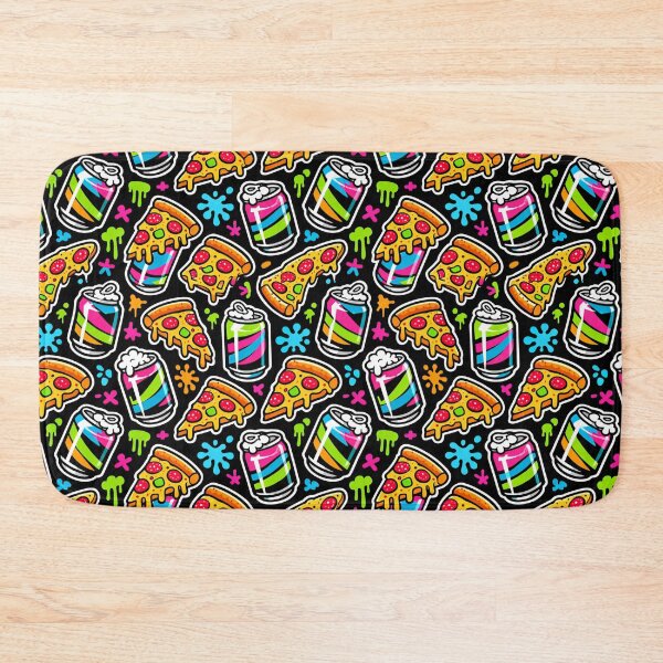 Item preview, Neon pizza and beer pattern designed and sold by Imprearte.