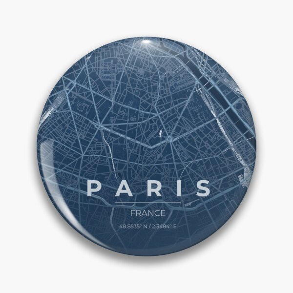Item preview, Paris France Map -  Minimalist Urban Street Map Blue Blueprint  designed and sold by Ordinarytees.