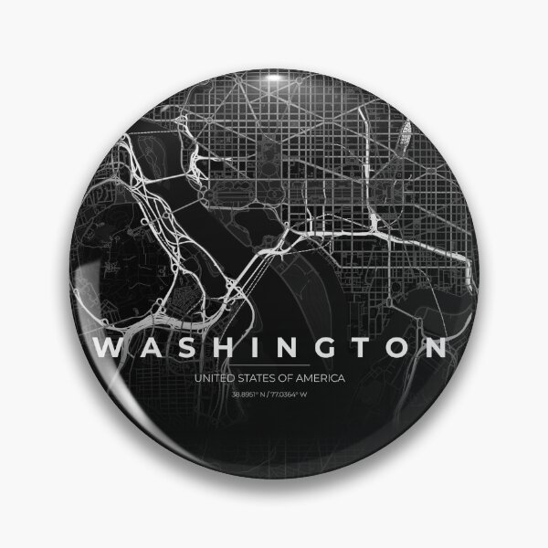Item preview, Washington DC City Map - Dark Minimalist Urban Art designed and sold by Ordinarytees.