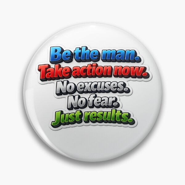 Item preview, Be The Man – Take Action Now 3D Motivation Quote | No Excuses No Fear Gym & Hustle Design designed and sold by Imagetore.