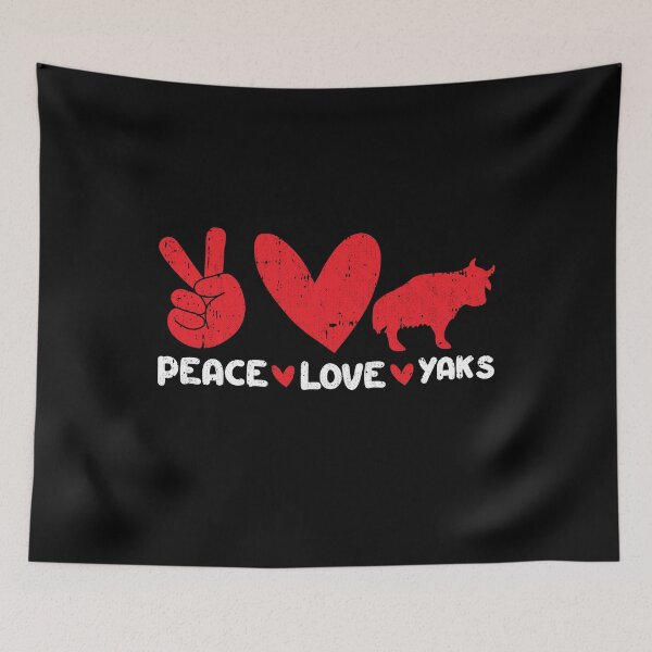 Item preview, Peace - Love - Yaks Animals lover designed and sold by GabbyKash.