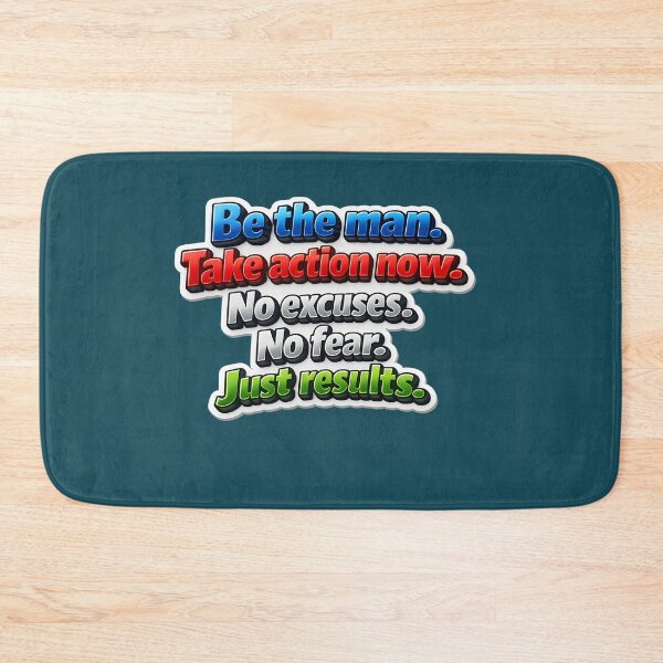 Item preview, Be The Man – Take Action Now 3D Motivation Quote | No Excuses No Fear Gym & Hustle Design designed and sold by Imagetore.