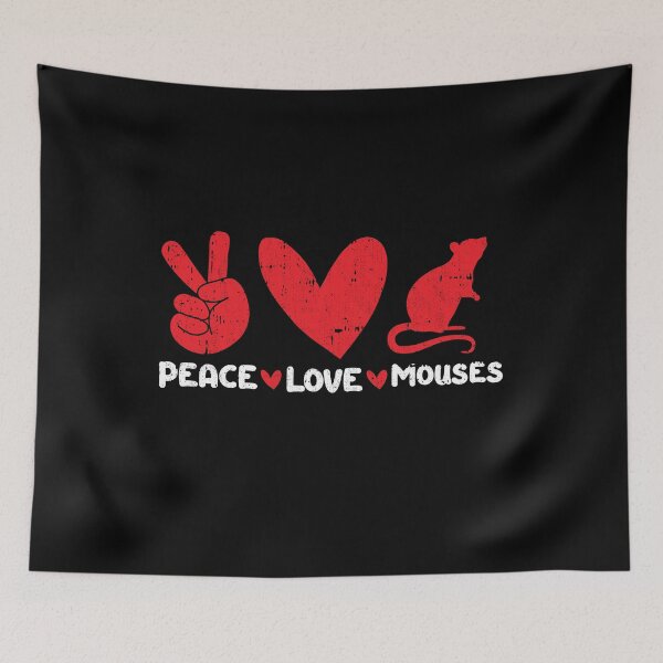Item preview, Peace - Love - Mouses Animals lover designed and sold by GabbyKash.