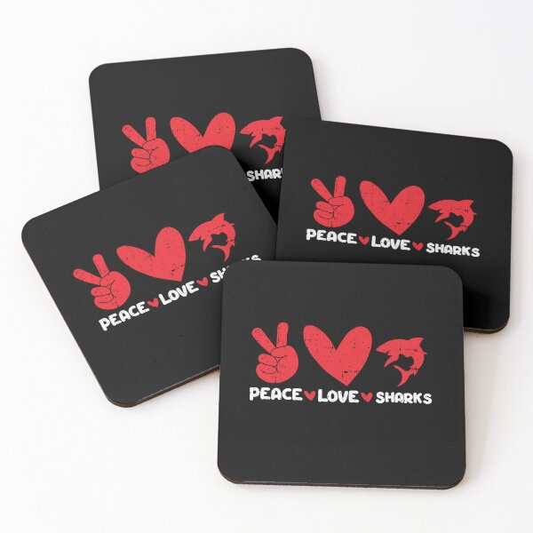 Item preview, Peace - Love - Sharks Animals lover designed and sold by GabbyKash.