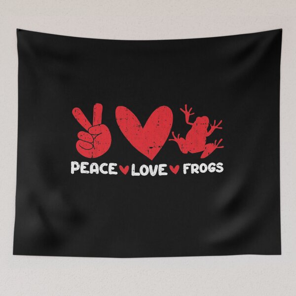 Item preview, Peace - Love - Frogs Animals lover designed and sold by GabbyKash.