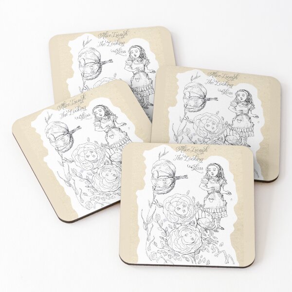 Item preview,   Alice Through the Looking-Glass - Alice in the Live Flowers Garden (ink drawing by ACCI) designed and sold by VanyssaGraphics.