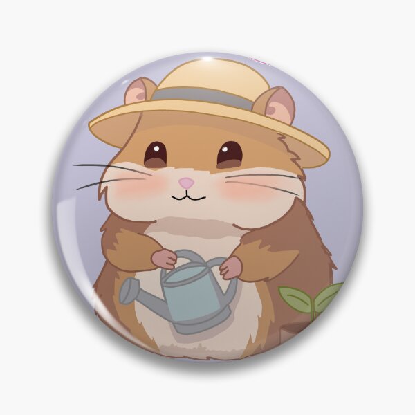 Item preview, Gardening Guru Cute Hamster Sticker -Kawaii Plant Lover Cottagecore Gardening Animal Art designed and sold by pn_terest.