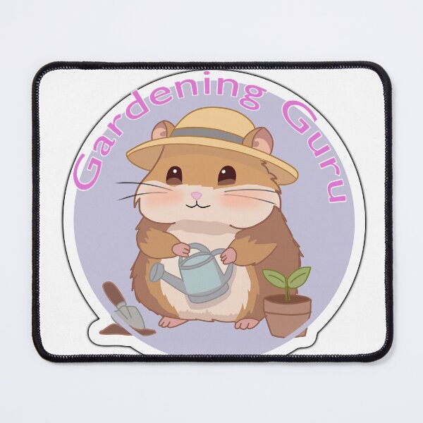 Item preview, Gardening Guru Cute Hamster Sticker -Kawaii Plant Lover Cottagecore Gardening Animal Art designed and sold by pn_terest.