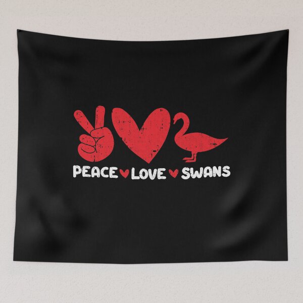 Item preview, Peace - Love - Swans Animals lover designed and sold by GabbyKash.