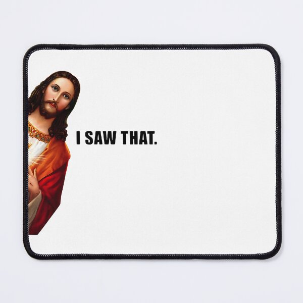 Item preview, Jesus "I Saw That" Meme - Funny Jesus Peeking Graphic, Funny Meme Sticker And T-Shirts designed and sold by Sticker Tonic.