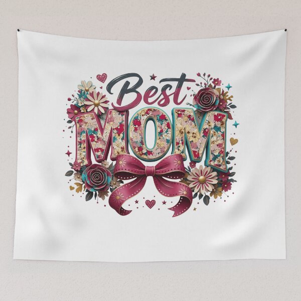 Item preview, Floral Best Mom 3D Text Art - Mother's Day Gift 2026 designed and sold by MyStore2025.